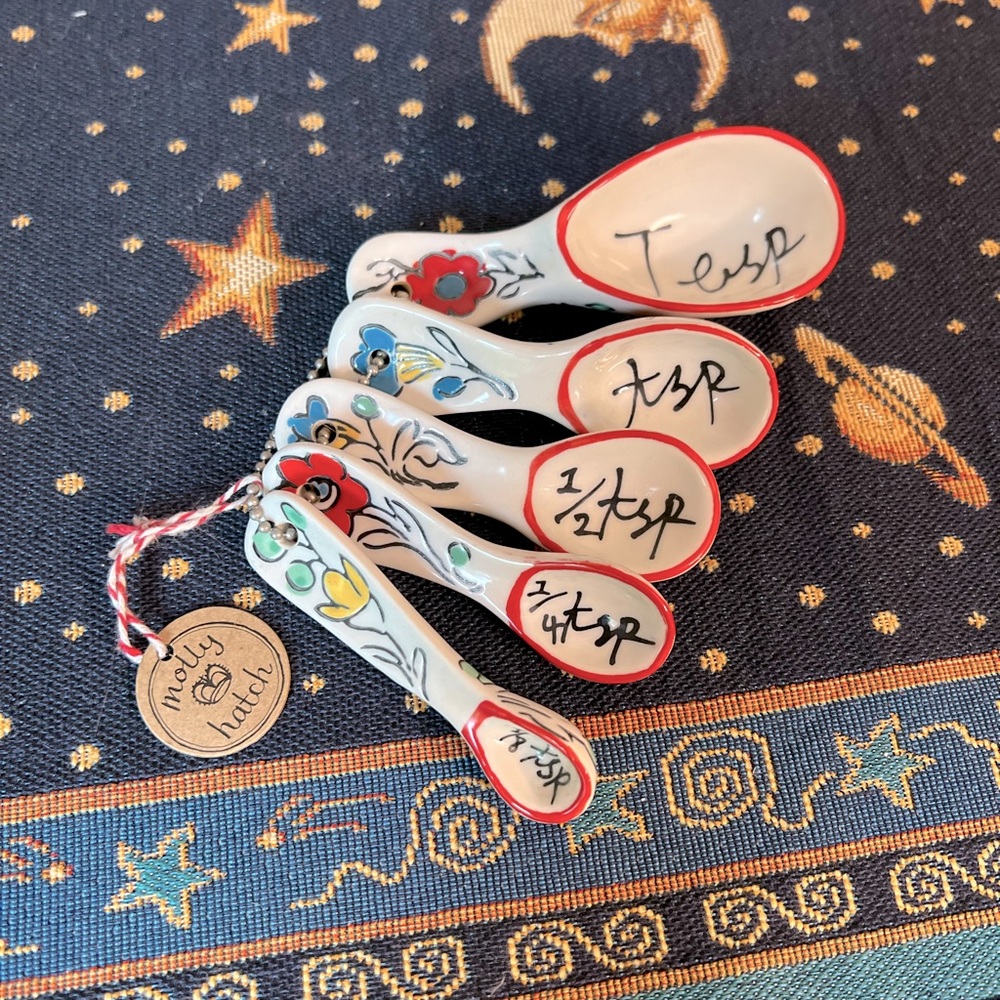 ANTHROPOLOGIE Ceramic Teaspoon Measuring Set by Molly Hatch